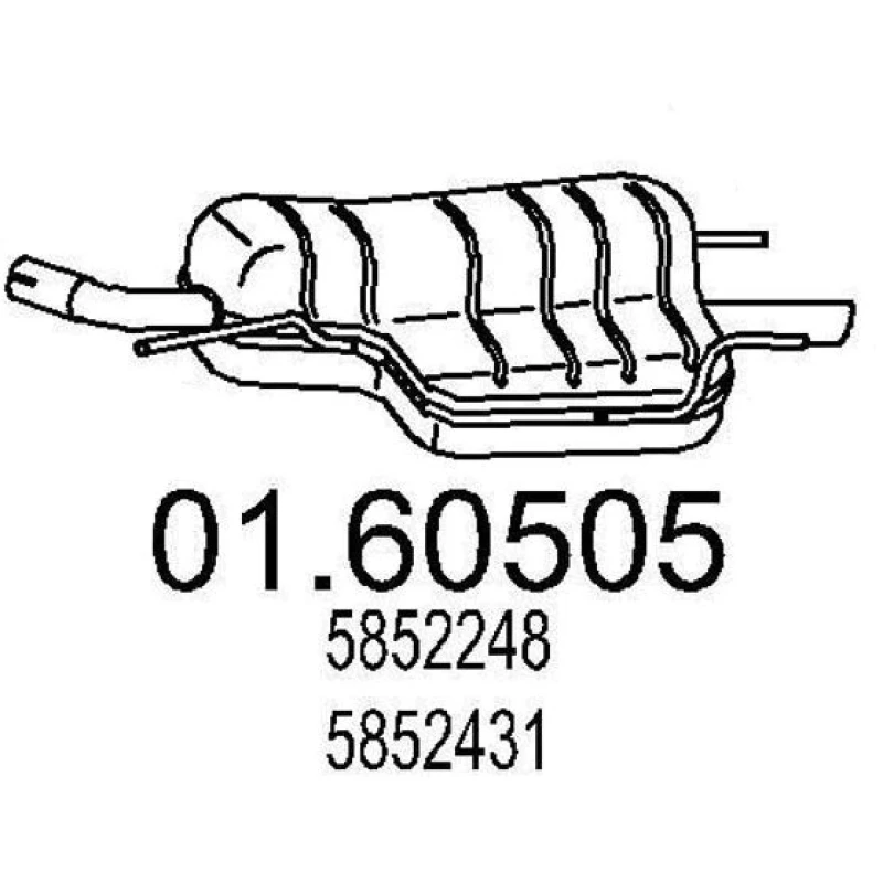 Image of MTS 01.60505 Rear silencer End Silencer (3437)