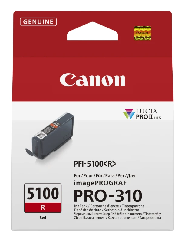 Image of Canon PFI-5100R Red Ink Cartridge - 6958C001 (Original)