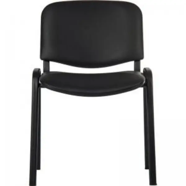 image of Conference PU Stackable Chair Black - 1500PU-BLK 13208TK EXR13208TK