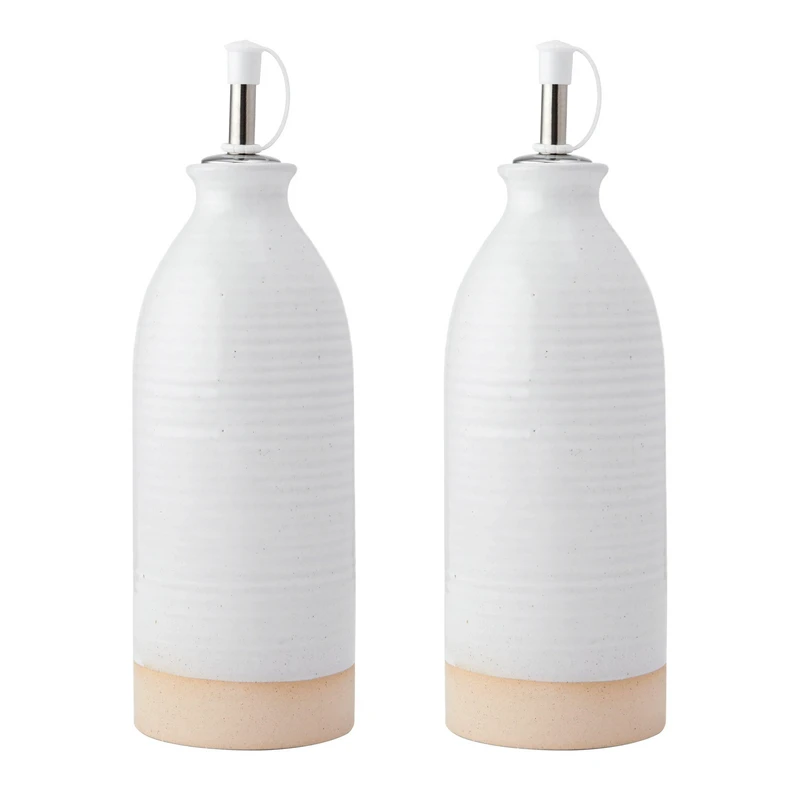 Image of KitchenCraft KitchenCraft Idilica Oil and Vinegar Bottles Oil, Vinegar and Condiments 450ml Cream 40383069000