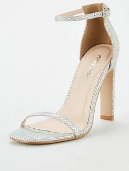 image of Public Desire Heeled Sandal - Silver