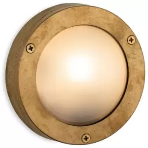 Image of Firstlight - Nautic Bulkhead Brass with Frosted Glass IP64