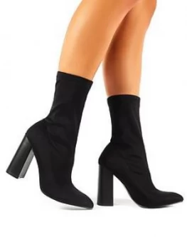 image of Public Desire Libby Ankle Boot, Black, Size 8, Women