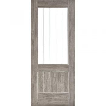 Image of LPD Mexicano Fully Finished Light Grey Glazed Internal Door - 1981mm x 686mm (78 inch x 27 inch)