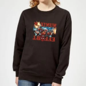 Image of Marvel Deadpool Maximum Effort Womens Sweatshirt - Black