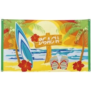 image of Hawaiian Beach Polyester Flag Decoration