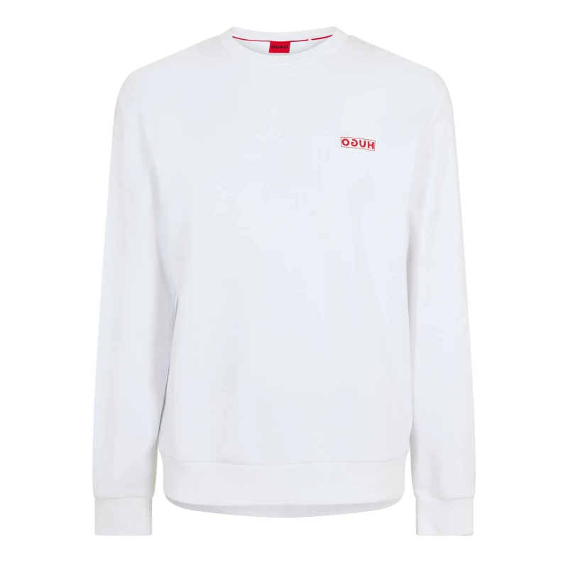 Image of Hugo Mens Drick194_E Crew Sweatshirt White male L