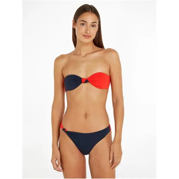 Image of Tommy Hilfiger Knot Bikini Top - Red 12