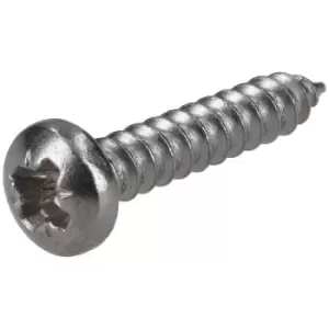 image of R-TECH 337128 Pozi Pan Head Self-Tapping A2 S/St Screws No. 6 19.0m...