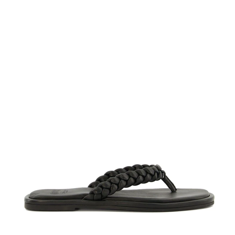 Image of Dune London Loxx Plait Toe Post Sandals Black female UK 3