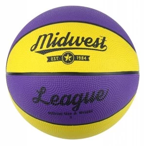 Image of Midwest League Basketball Yellow/Purple Size 3
