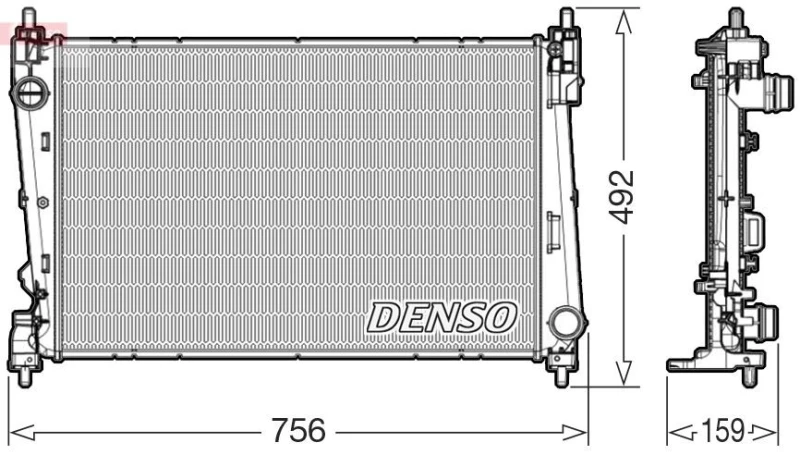 Image of DENSO Engine radiator DENSO DRM09178