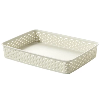Image of Curver My Style A4 Rectangular Plastic Storage Organiser - Vintage White