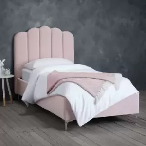 Image of LPD Willow Single Bed Pink Velvet