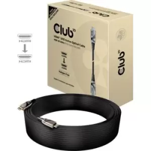 image of club3D HDMI Cable HDMI-A plug, HDMI-A plug 50.00 m Black CAC-1391 Halogen-free, High Speed HDMI with Ethernet, Flame-retardant HDMI cable