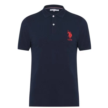 Image of US Polo Assn Logo Polo Shirt - Blue