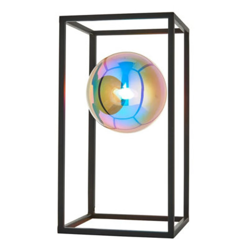 Image of Luminosa Lighting Luminosa Kinjo Table Lamp Matt Black, Iridescent Glass, 1X G9
