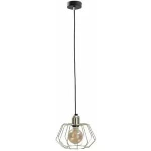 Image of Keter Laya Wire Frame Pendant Ceiling Light Gold, 25cm, 1x E27