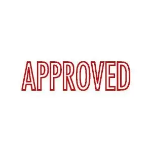 Image of Colop Green Line P20 Self Inking Word Stamp APPROVED 37x13mm Red Ink -