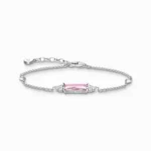 Sterling Silver Pink Stone Bracelet A2018-051-9