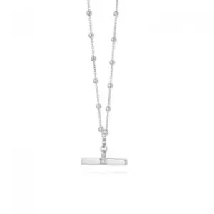 Image of Stacked T Bar Sterling Silver Necklace NB8002_SLV