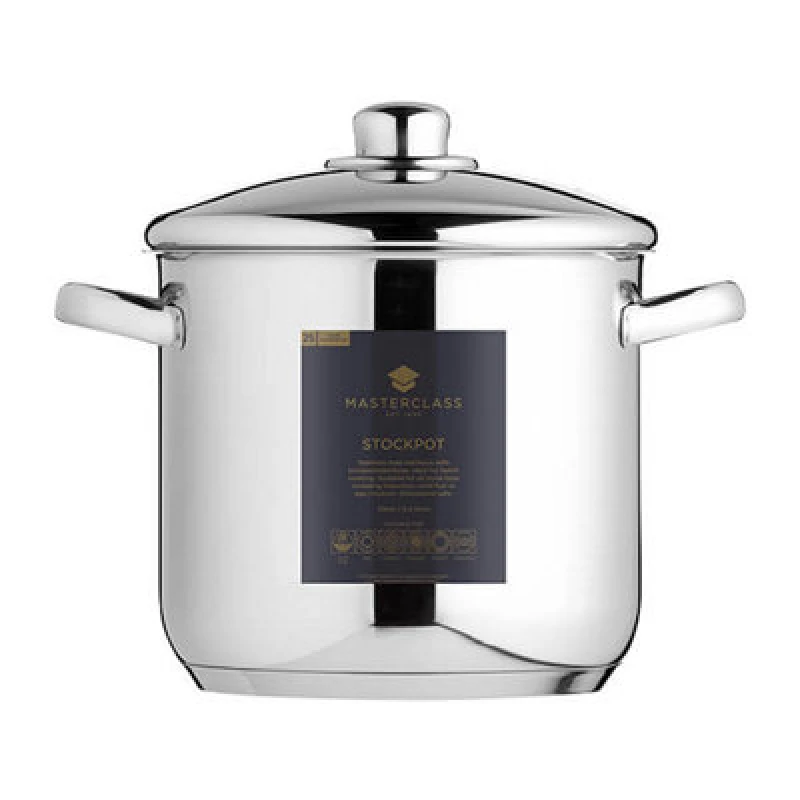 Image of Masterclass Stainless Steel 5.5 Litre Stockpot Grey
