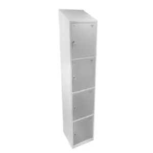 Image of Four Tier Hero Metal Locker, Yellow Doors, 1950 x 300 x 450