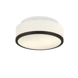 image of Netlighting Search Light Eu - Cheese Bathroom IP44 2 Light Flush, Opal White Gla