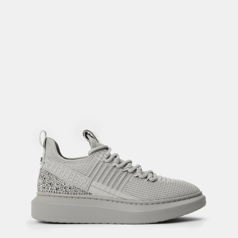 Image of Steve Madden Womens Glorya Low-Top Trainers Grey female 3 (36)
