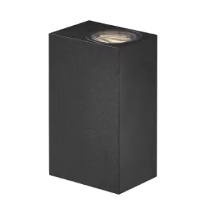 Image of Asbol Kubi LED Outdoor Up Down Wall Lamp Black, IP44, 3000K