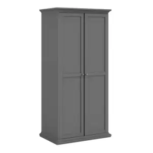 Paris Wardrobe With 2 Doors In Matt Grey