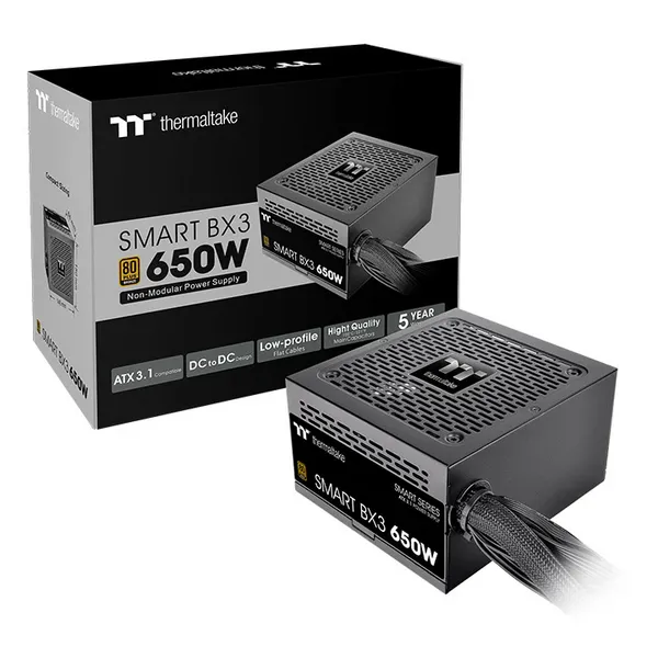 Image of 650W Thermaltake Smart BX3 ATX 3.1 200% Power Excursion 80 Plus Bronze PSU