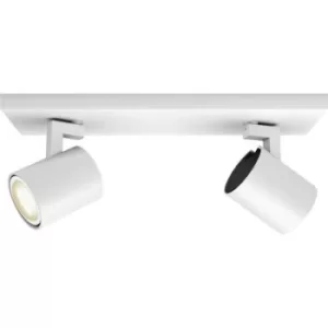 Image of Philips Lighting Hue LED ceiling light 871951433814200 Hue White Amb. Runner Spot 2 flg. Weiß 2x350lm inkl. Dimmschalter GU10 10 W
