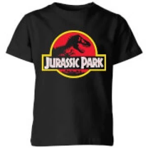 image of Classic Jurassic Park Logo Kids T-Shirt - Black - 11-12 Years