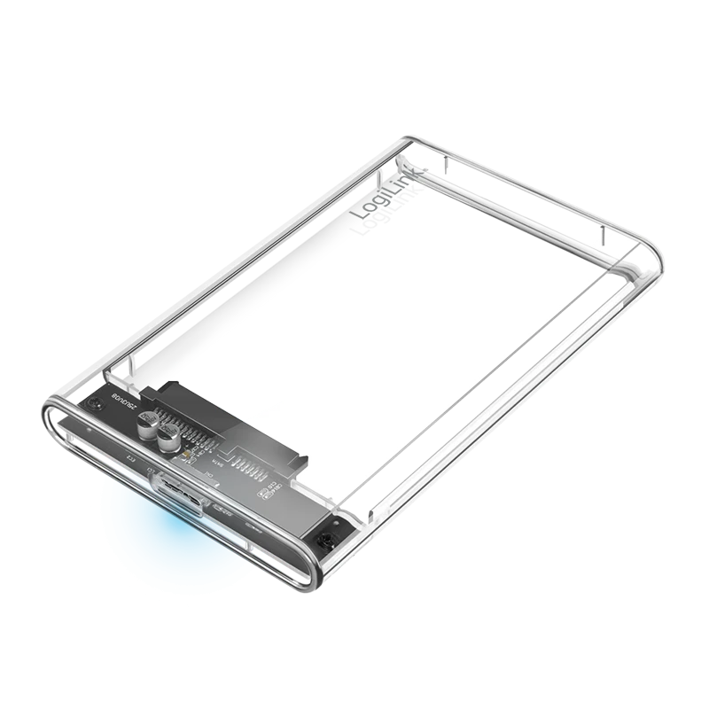 Image of LogiLink 2.5" Extern. Encl. USB 3.0. screwless. transparent