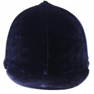 Shires Velour Skull Cap Cover - Navy