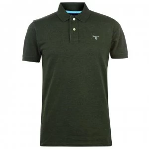 Image of Gant Short Sleeve Polo Shirt - Green 388