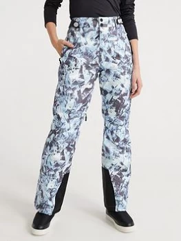 Image of Superdry Ski Luxe Snow Pant - Frosted Blue Ice, Blue, Size 10, Women