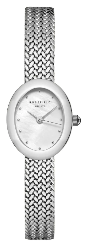 Image of Rosefield MWSMS-M05 Mini Oval (18mm) Mother-of-Pearl Dial / Watch