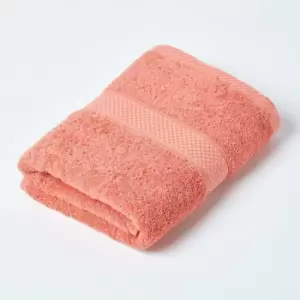 Image of HOMESCAPES Turkish Cotton Hand Towel, Burnt Orange - Burnt Orange