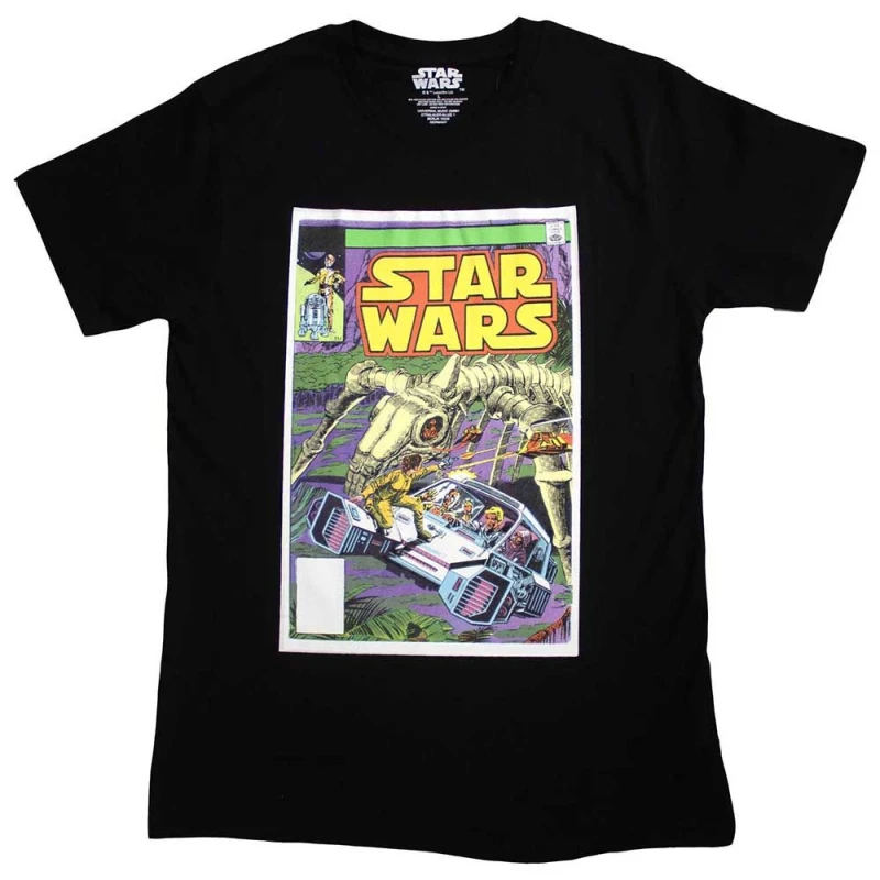 Image of Star Wars Flight Comic Cover T Shirt Black unisex