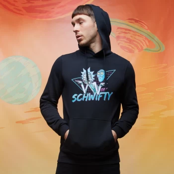 Image of Rick and Morty Get Schwifty Hoodie - Black - S