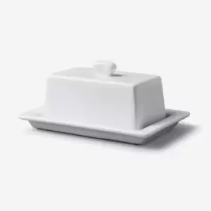 Image of Porcelain Traditional Butter Plate with Lid
