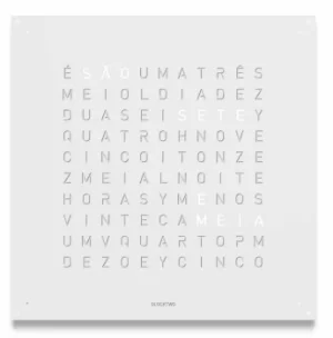 Image of QLOCKTWO Large White Pepper Wall Clock 90cm