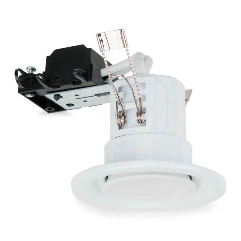 Image of ValueLights ValueLights Downlight Fire Rated Ceiling Light Fitting 30 Pack With Cool White Bulbs White One Size Unisex 5059406055461