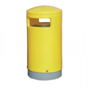 image of Slingsby Outdoor Hooded Top Bin 75 Litre Yellow 321774