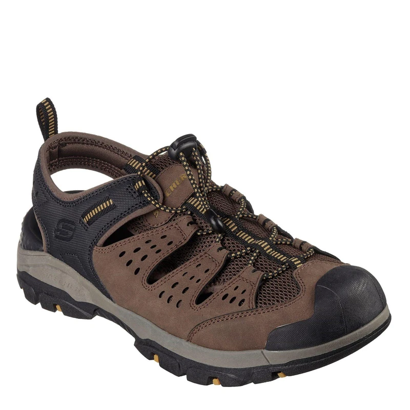 Image of Skechers Closed Toe Fisherman Flat Sandals Mens - Brown Brown 7