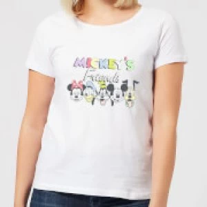 Disney Mickey's Friends Womens T-Shirt - White - S