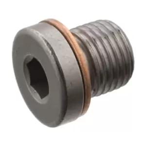 Image of FEBI BILSTEIN Screw Plug VW,AUDI,SKODA 101021 N90281802,N90281802,N90281802 N90281802