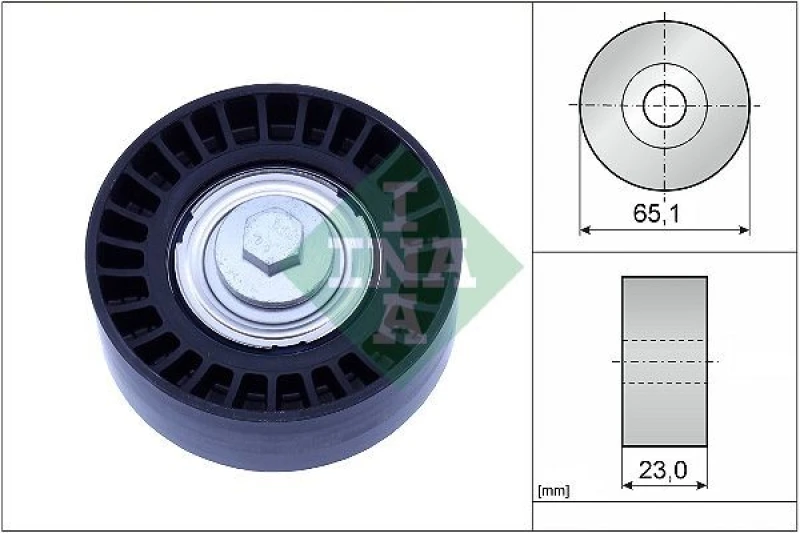 Image of Deflection / guide pulley, V-ribbed belt INA 532 0882 10